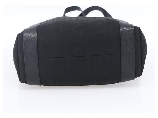 Bulgari BVLGARI Tote Bag aus schwarzem Canvas mit Silber authentisch hk3529 - Ansicht 5