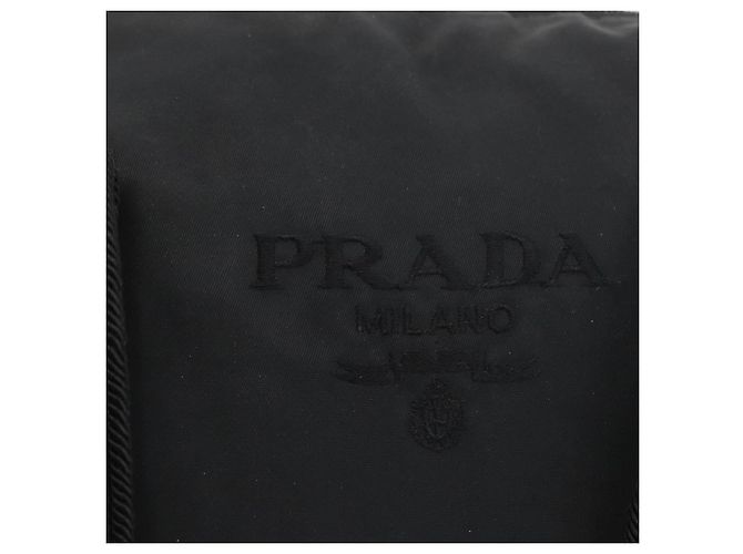 PRADA Borsa a mano in nylon nero argento Auth BA10929 - vista 17