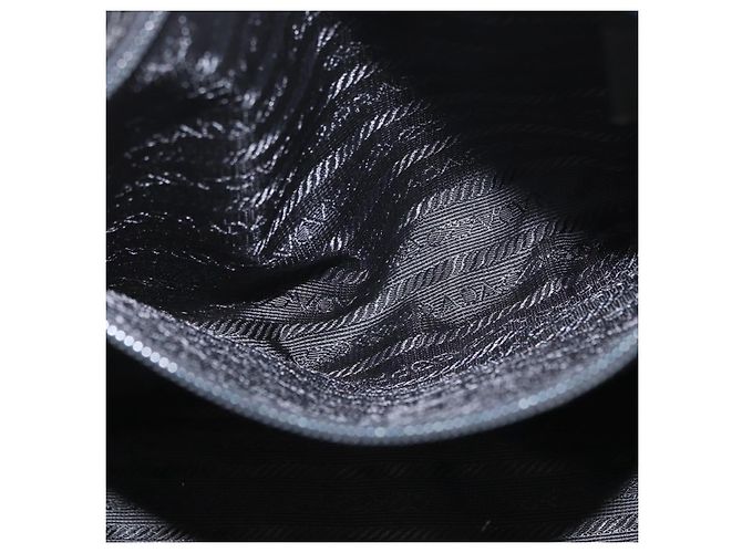 PRADA Borsa a mano in nylon nero argento Auth BA10929 - vista 22