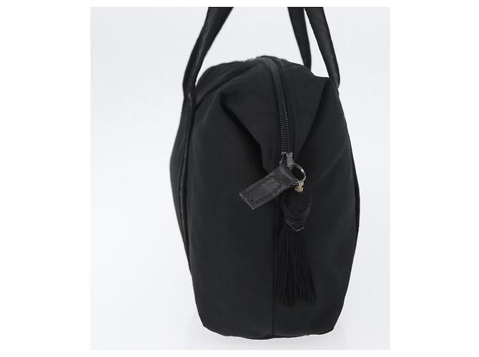 PRADA Borsa a mano in nylon nero argento Auth BA10929 - vista 4