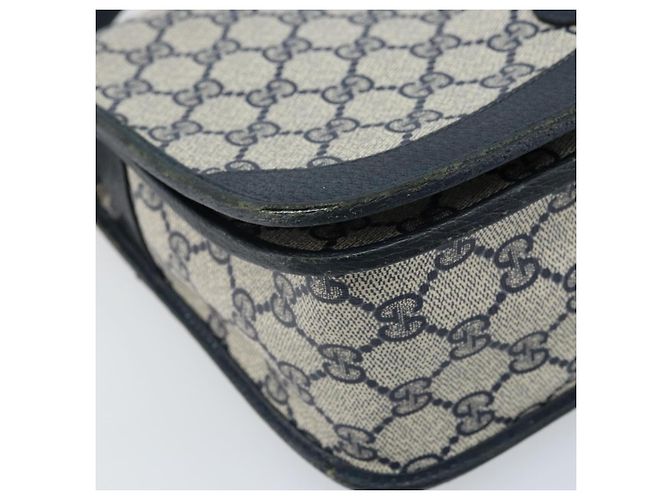 Gucci Borsa Sherry Line Micro GG Supreme in PVC Navy Gold 001 113 0551 Auth LNZ556 D'oro Blu navy - vista 15