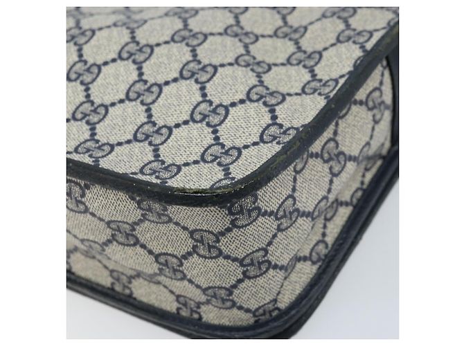 Gucci Borsa Sherry Line Micro GG Supreme in PVC Navy Gold 001 113 0551 Auth LNZ556 D'oro Blu navy - vista 16