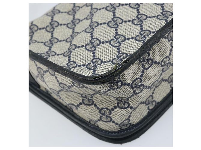 Gucci Borsa Sherry Line Micro GG Supreme in PVC Navy Gold 001 113 0551 Auth LNZ556 D'oro Blu navy - vista 17