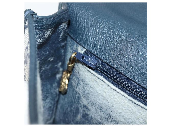 Gucci Borsa Sherry Line Micro GG Supreme in PVC Navy Gold 001 113 0551 Auth LNZ556 D'oro Blu navy - vista 23