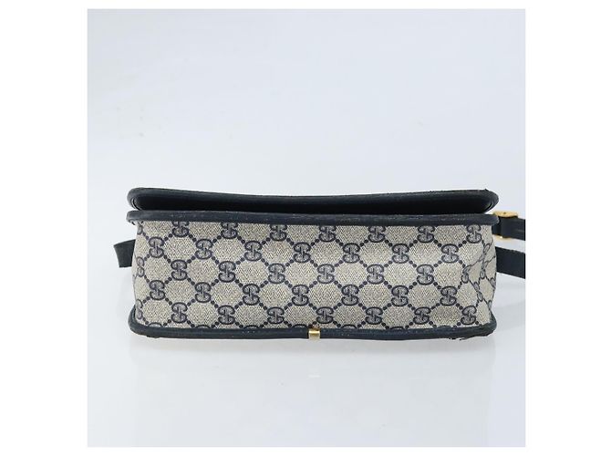 Gucci Borsa Sherry Line Micro GG Supreme in PVC Navy Gold 001 113 0551 Auth LNZ556 D'oro Blu navy - vista 5