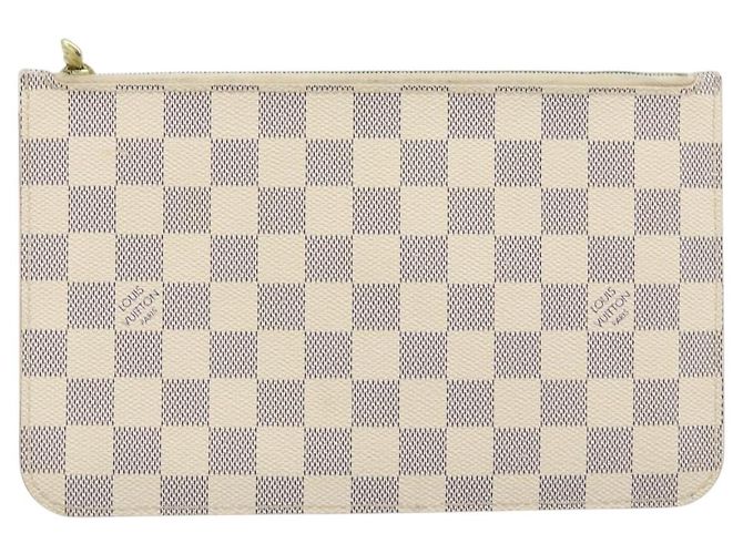 LOUIS VUITTON Pochette Neverfull MM Damier Azur LV Auth hk3571 - vista 13