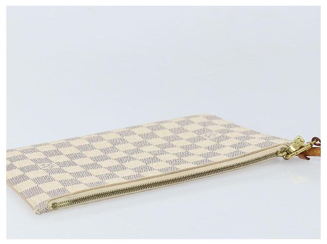 LOUIS VUITTON Pochette Neverfull MM Damier Azur LV Auth hk3571 - vista 5