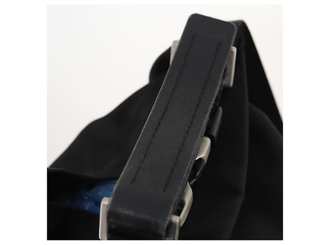 PRADA Shoulder Bag Nylon Black Silver Auth 171649 Silvery - view 10
