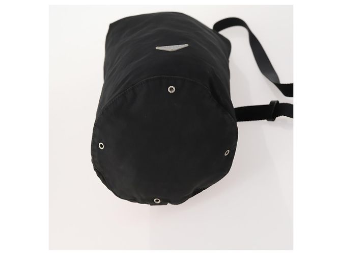PRADA Shoulder Bag Nylon Black Silver Auth 171649 Silvery - view 5