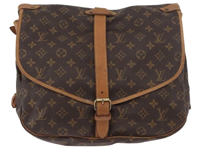 LOUIS VUITTON Borsa a Spalla Monogram Saumur 35 M42254 LV Auth ka2872 Monogramma - vista 13