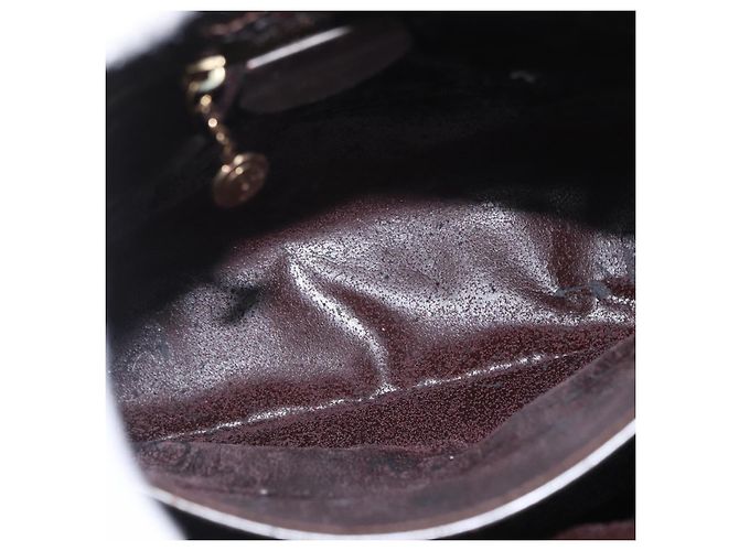 GUCCI Hand Bag Patent leather Brown Gold Auth 172303 Golden - view 10