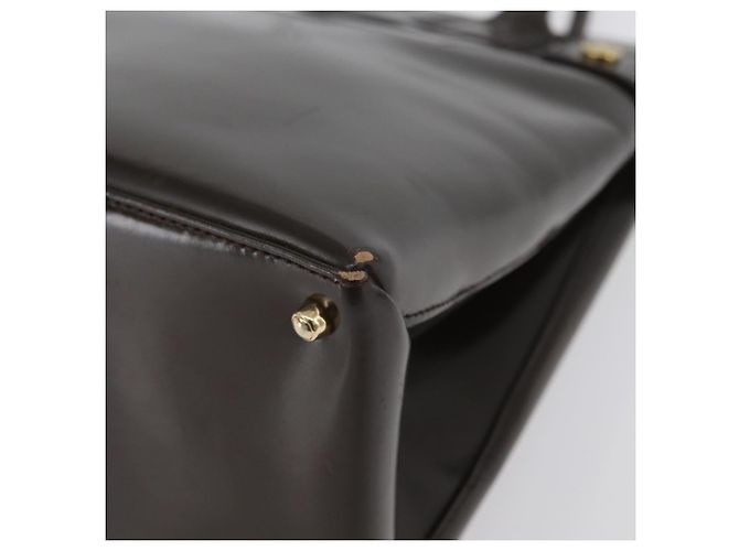 GUCCI Hand Bag Patent leather Brown Gold Auth 172303 Golden - view 15