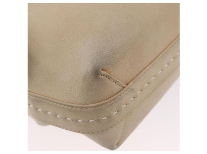Céline Borsa a mano CELINE in pelle 2 in 1 beige oro Auth 166991 D'oro - vista 10