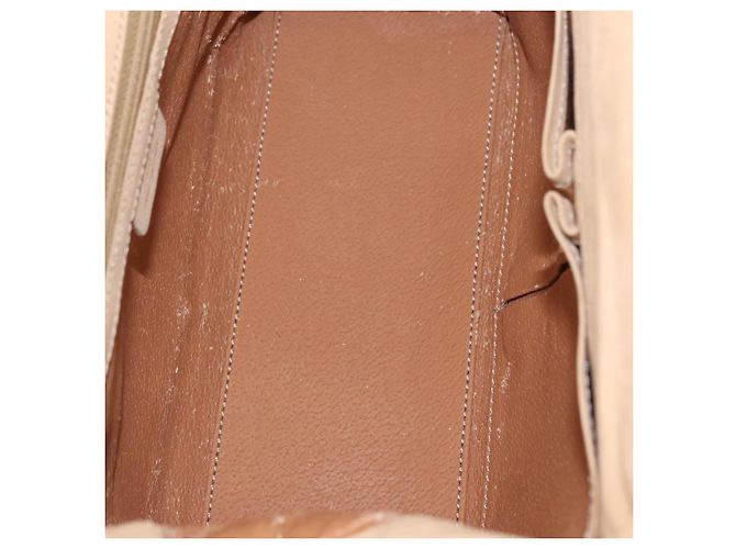 Céline Borsa a mano CELINE in pelle 2 in 1 beige oro Auth 166991 D'oro - vista 11