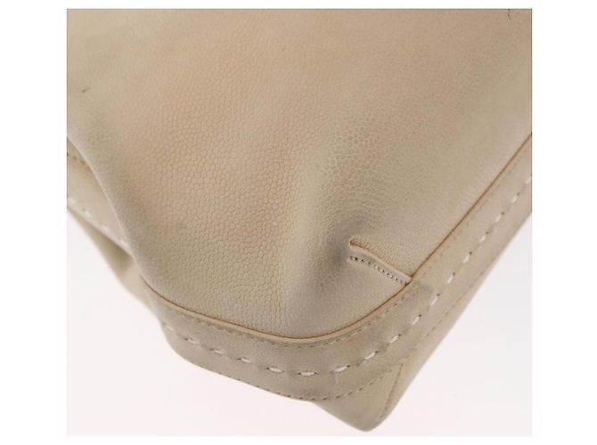 Céline Borsa a mano CELINE in pelle 2 in 1 beige oro Auth 166991 D'oro - vista 16