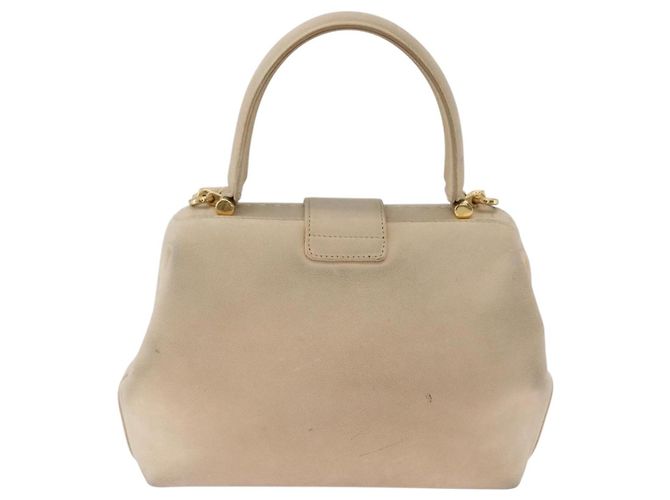 Céline Borsa a mano CELINE in pelle 2 in 1 beige oro Auth 166991 D'oro - vista 2