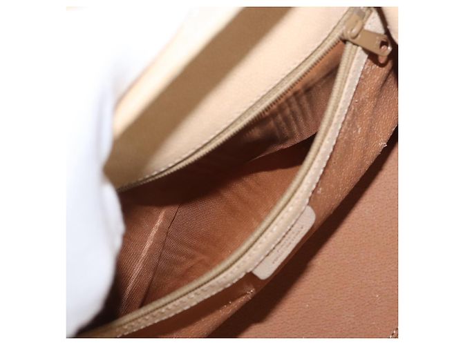 Céline Borsa a mano CELINE in pelle 2 in 1 beige oro Auth 166991 D'oro - vista 23