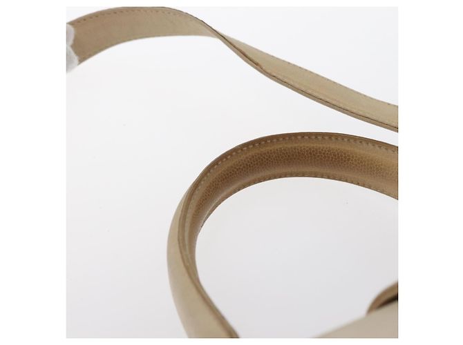 Céline Borsa a mano CELINE in pelle 2 in 1 beige oro Auth 166991 D'oro - vista 8
