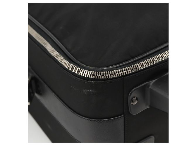PRADA Custodia in Nylon Nero Argento Auth am10829 - vista 16