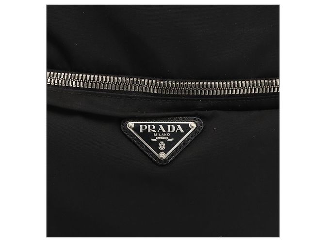 PRADA Custodia in Nylon Nero Argento Auth am10829 - vista 19