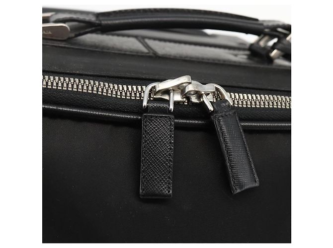 PRADA Custodia in Nylon Nero Argento Auth am10829 - vista 20