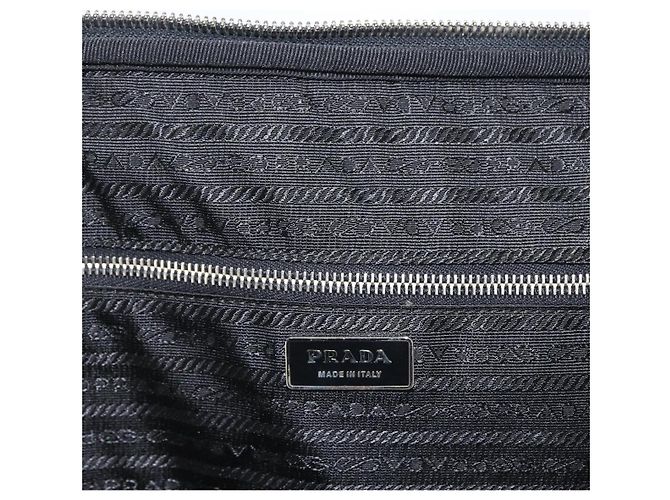 PRADA Custodia in Nylon Nero Argento Auth am10829 - vista 22