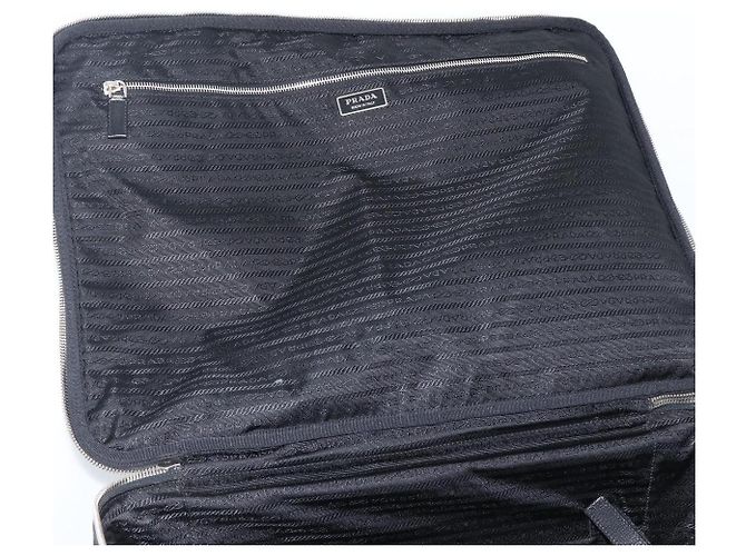 PRADA Custodia in Nylon Nero Argento Auth am10829 - vista 23