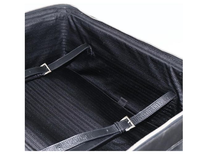 PRADA Custodia in Nylon Nero Argento Auth am10829 - vista 25