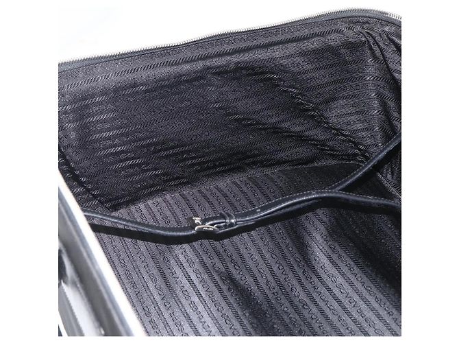 PRADA Custodia in Nylon Nero Argento Auth am10829 - vista 26