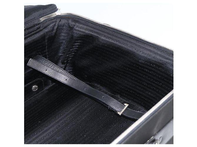 PRADA Custodia in Nylon Nero Argento Auth am10829 - vista 27