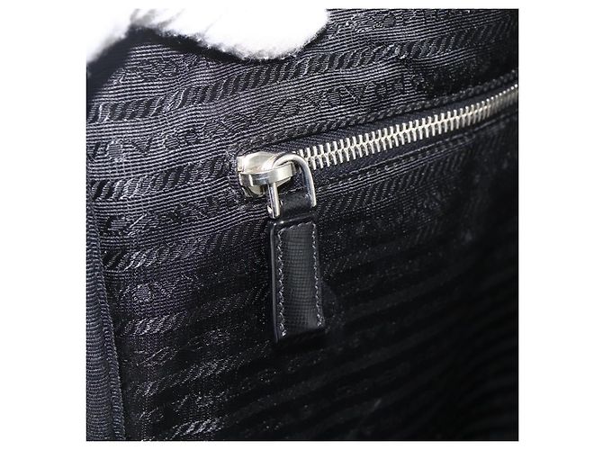 PRADA Custodia in Nylon Nero Argento Auth am10829 - vista 28