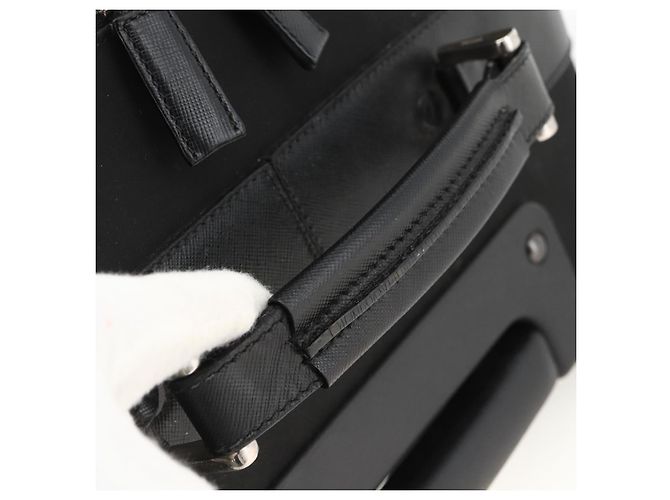 PRADA Custodia in Nylon Nero Argento Auth am10829 - vista 8