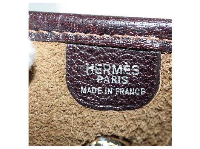 Hermès HERMES Borsa a Spalla Vespa Pelle Marrone Argento Auth bs33819V - vista 18
