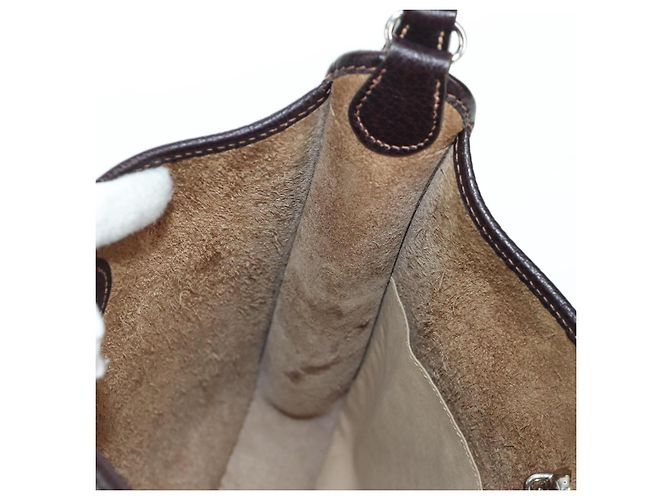 Hermès HERMES Borsa a Spalla Vespa Pelle Marrone Argento Auth bs33819V - vista 19