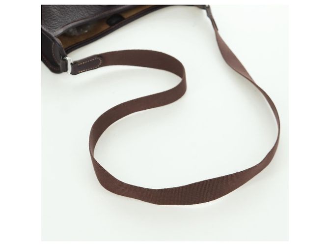 Hermès HERMES Borsa a Spalla Vespa Pelle Marrone Argento Auth bs33819V - vista 7