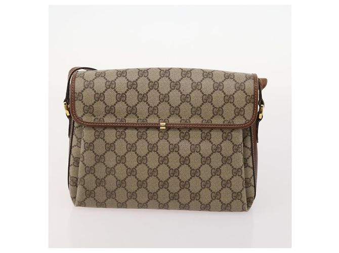 Borsa Gucci GG Canvas Micro GG Supreme PVC 4 pezzi Beige Marrone Nero Auth mr2102 - vista 10