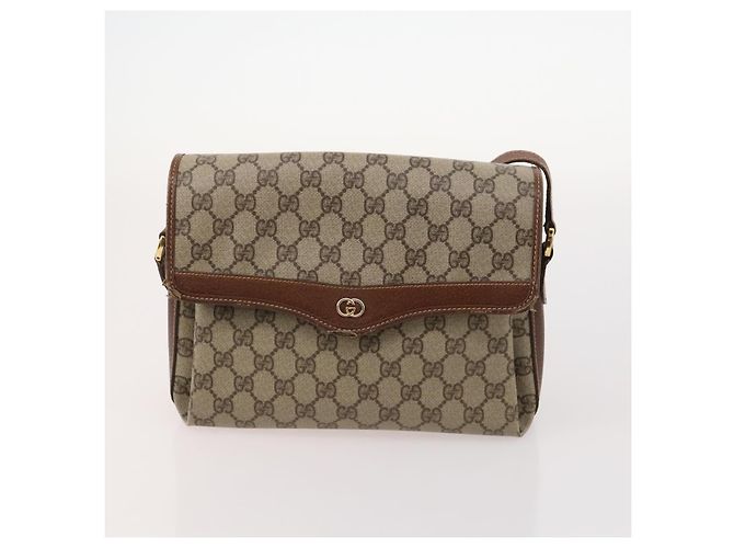 Borsa Gucci GG Canvas Micro GG Supreme PVC 4 pezzi Beige Marrone Nero Auth mr2102 - vista 9
