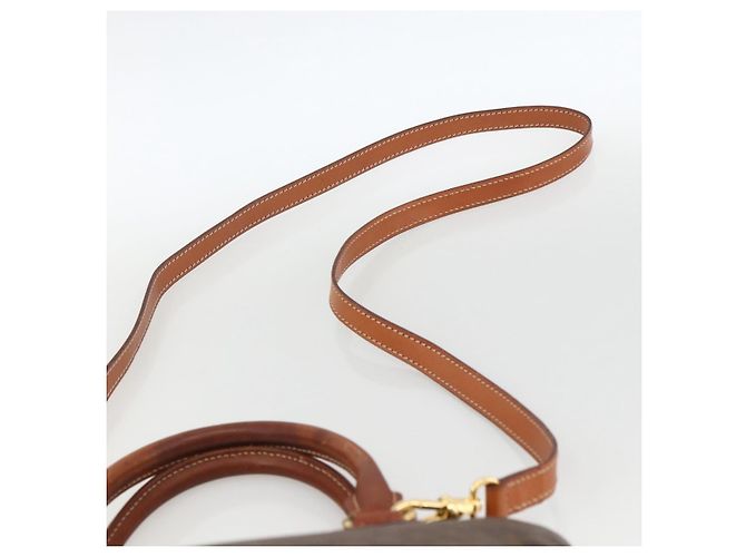 Céline Borsa a mano in tela Macadam CELINE in pelle PVC 2 in 1 marrone oro Auth LNZ540 D'oro - vista 14