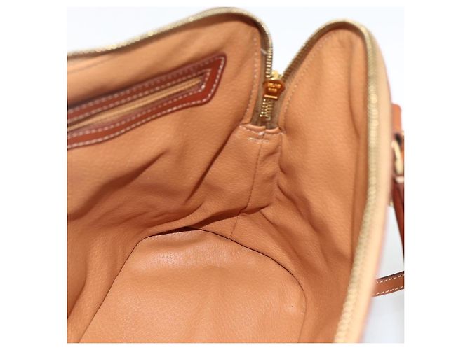 Céline Borsa a mano in tela Macadam CELINE in pelle PVC 2 in 1 marrone oro Auth LNZ540 D'oro - vista 20