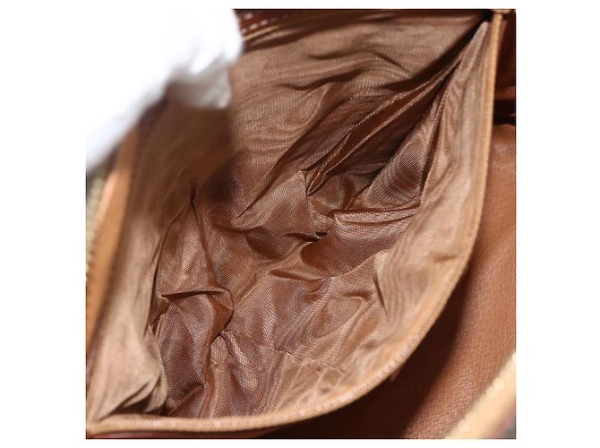 Céline Borsa a mano in tela Macadam CELINE in pelle PVC 2 in 1 marrone oro Auth LNZ540 D'oro - vista 23