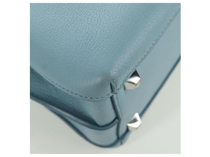 Borsa a mano MCM in pelle 2 in 1 blu chiaro argento Auth BA11118V - vista 17