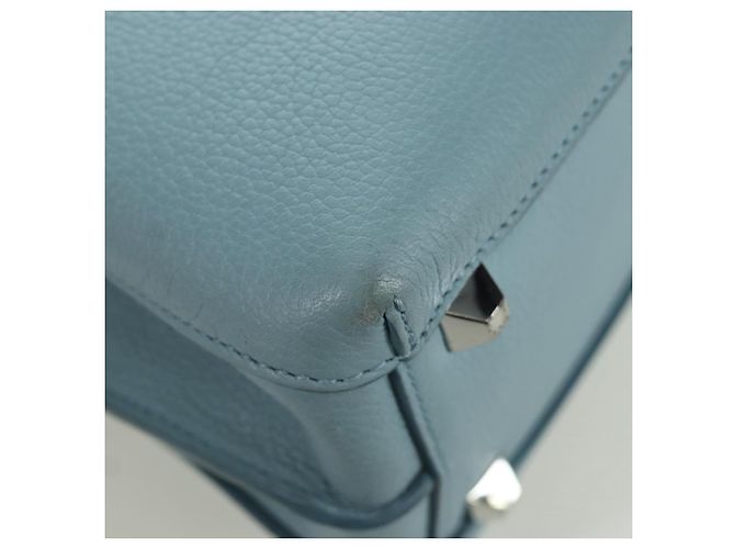 Borsa a mano MCM in pelle 2 in 1 blu chiaro argento Auth BA11118V - vista 19
