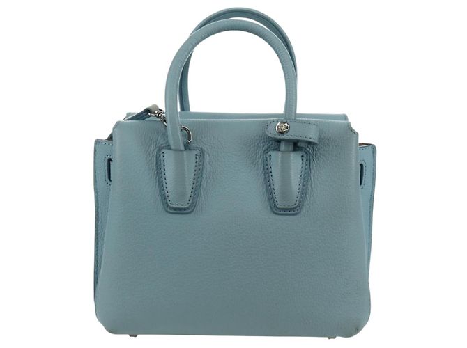 Borsa a mano MCM in pelle 2 in 1 blu chiaro argento Auth BA11118V - vista 2