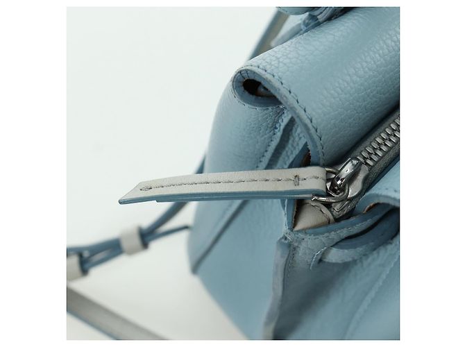 Borsa a mano MCM in pelle 2 in 1 blu chiaro argento Auth BA11118V - vista 23