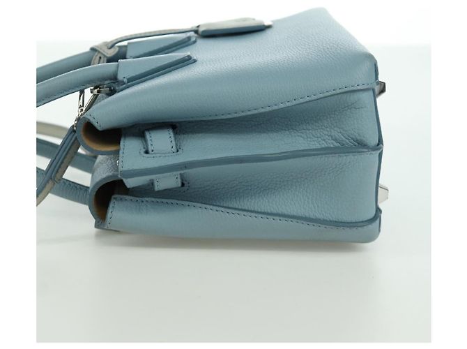 Borsa a mano MCM in pelle 2 in 1 blu chiaro argento Auth BA11118V - vista 3