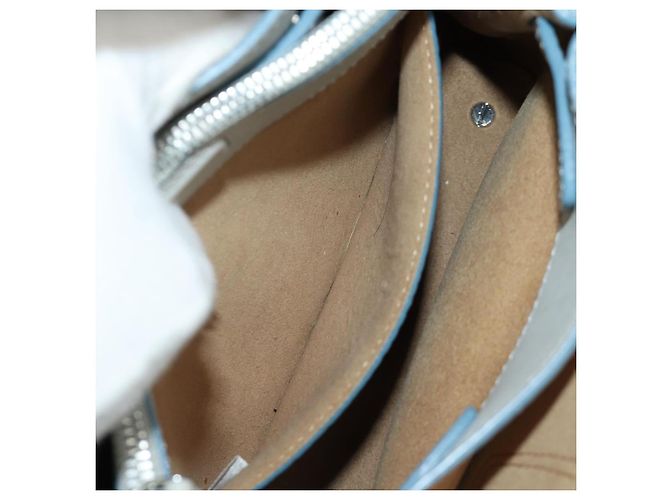 Borsa a mano MCM in pelle 2 in 1 blu chiaro argento Auth BA11118V - vista 33