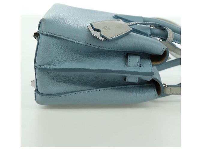 Borsa a mano MCM in pelle 2 in 1 blu chiaro argento Auth BA11118V - vista 4
