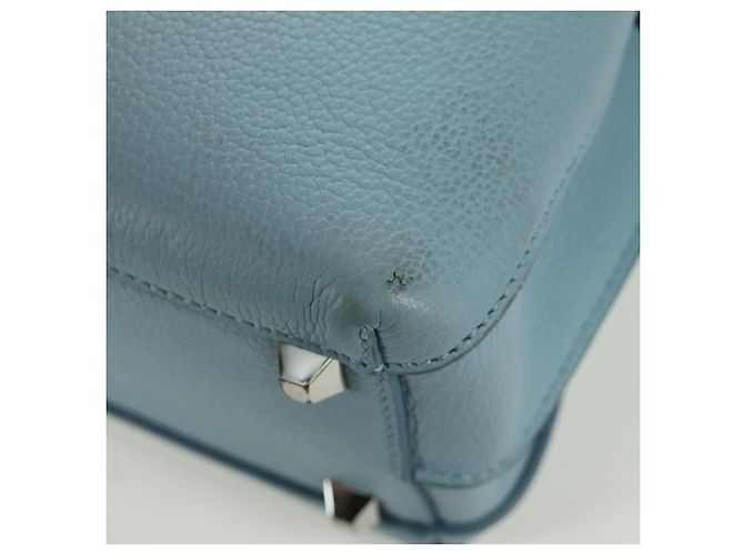 Borsa a mano MCM in pelle 2 in 1 blu chiaro argento Auth BA11118V - vista 9