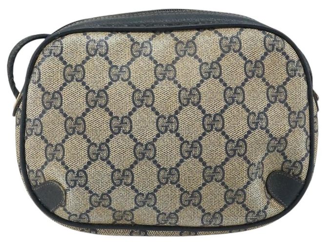Gucci Bolso de Hombro GG Supreme Sherry Line PVC Marino Rojo 156 02 066 Auth 173872 Roja Azul marino - vista 2