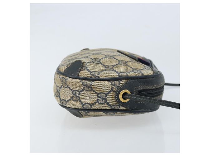 Gucci Bolso de Hombro GG Supreme Sherry Line PVC Marino Rojo 156 02 066 Auth 173872 Roja Azul marino - vista 3